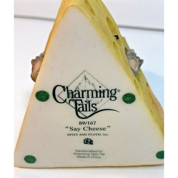 Charming Tails Fitz and Floyd Say Cheese Mouse Figurine 89/167 - Picture 12 of 12